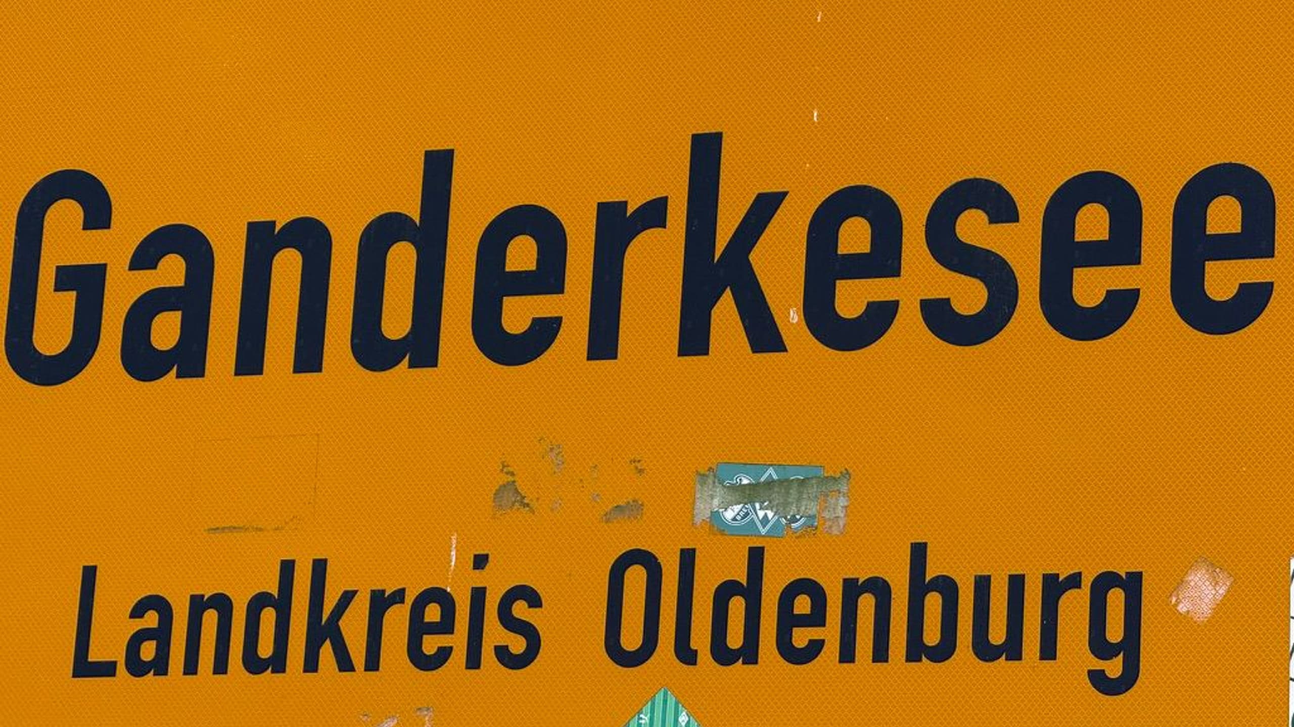 Ortsschild Ganderkesee im Landkreis Oldenburg